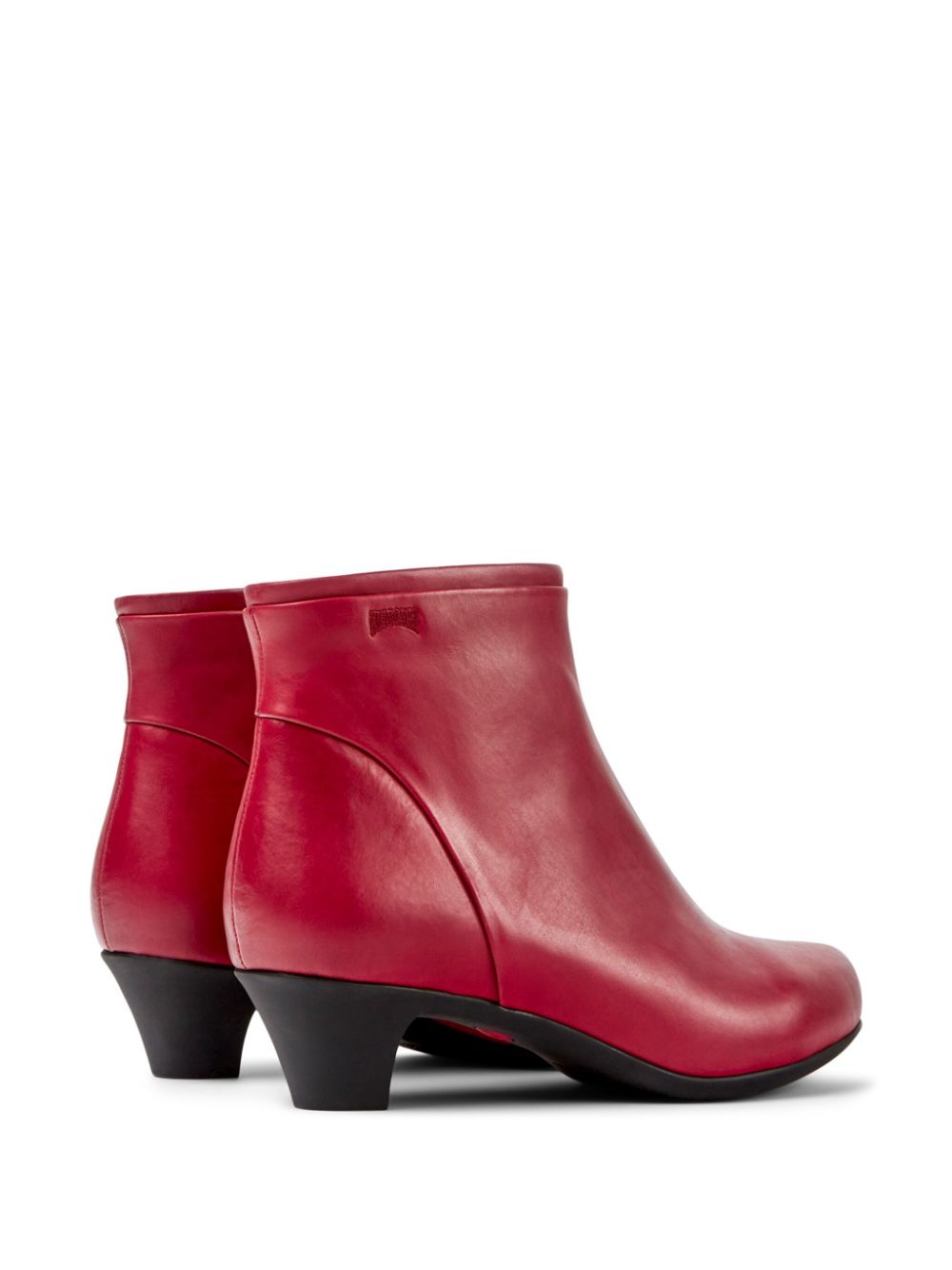 Camper round-toe leather boots Red