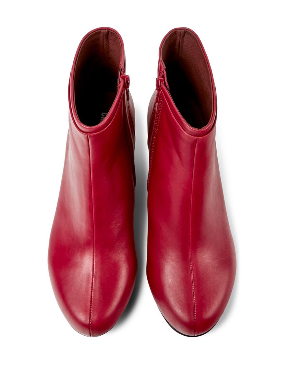 Camper round-toe leather boots Red