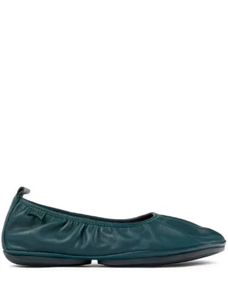 CAMPER ライトニナ　グリーン　フラットシューズ 22.5 Camper Right Nina フラットシューズ | グリーン | FARFETCH JP
