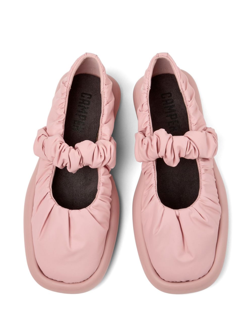 Camper Onda ruched-detail ballerinas Pink