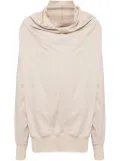 Julius draped drop-shoulder sweatshirt - Neutrals