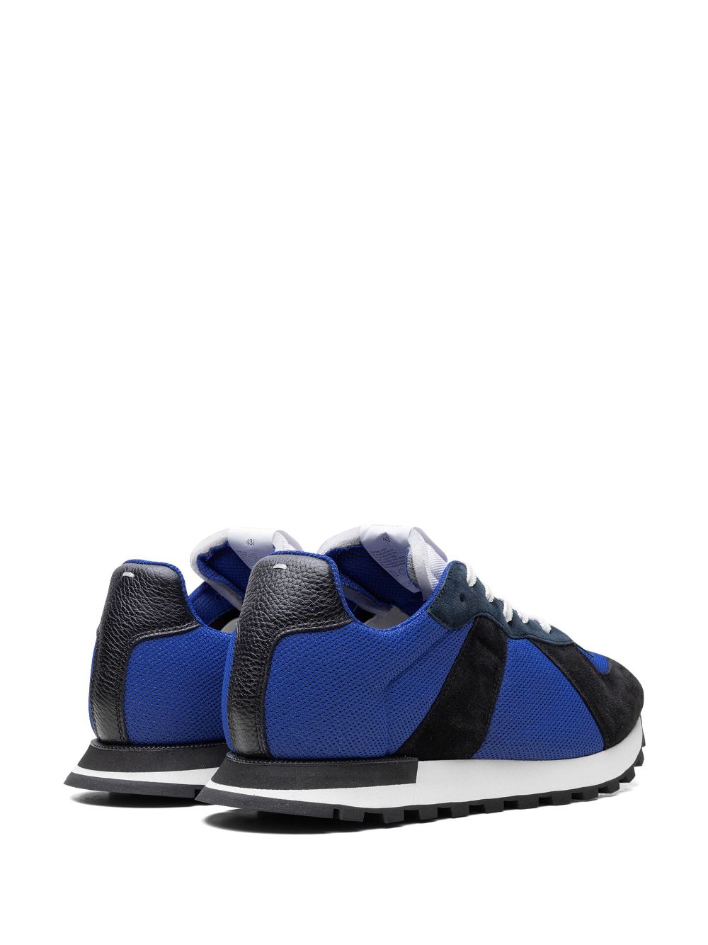 Shop Maison Margiela Replica Runner "black/blue" Sneakers