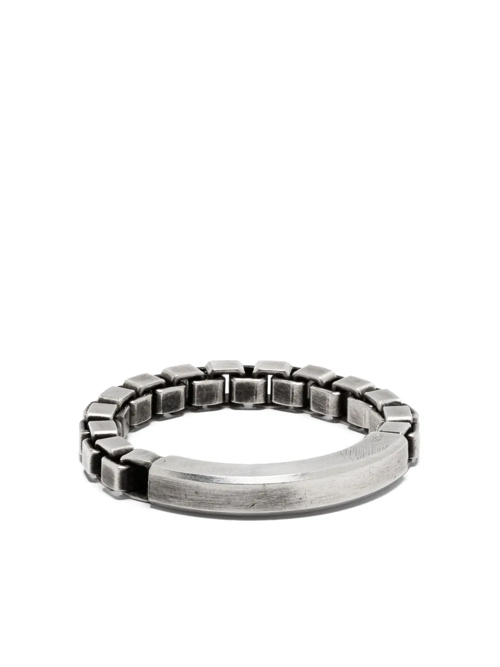 box-chain oxidised-finish ring