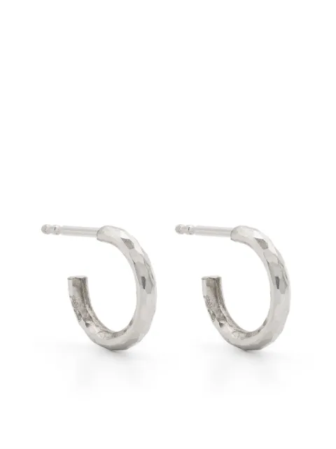 WERKSTATT:MÜNCHEN hammered-finish hoop earrings
