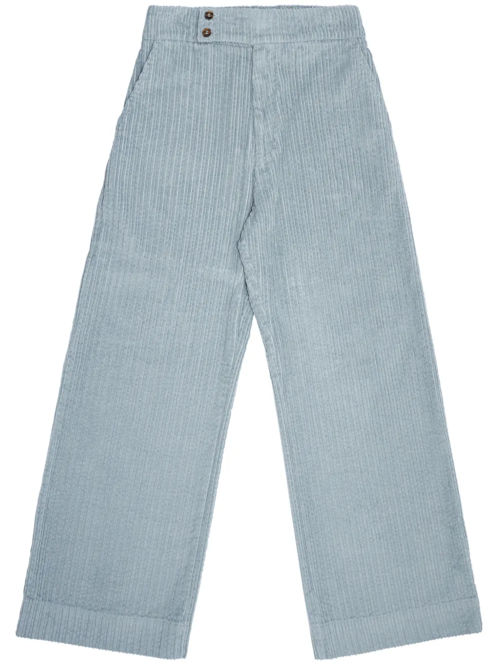 straight-leg cotton trousers