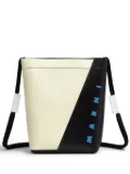 Marni logo-lettering shoulder bag - White