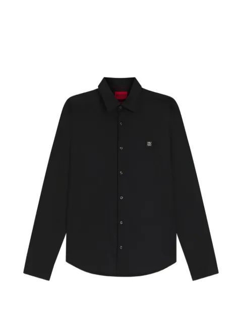 HUGO logo patch slim fit shirt