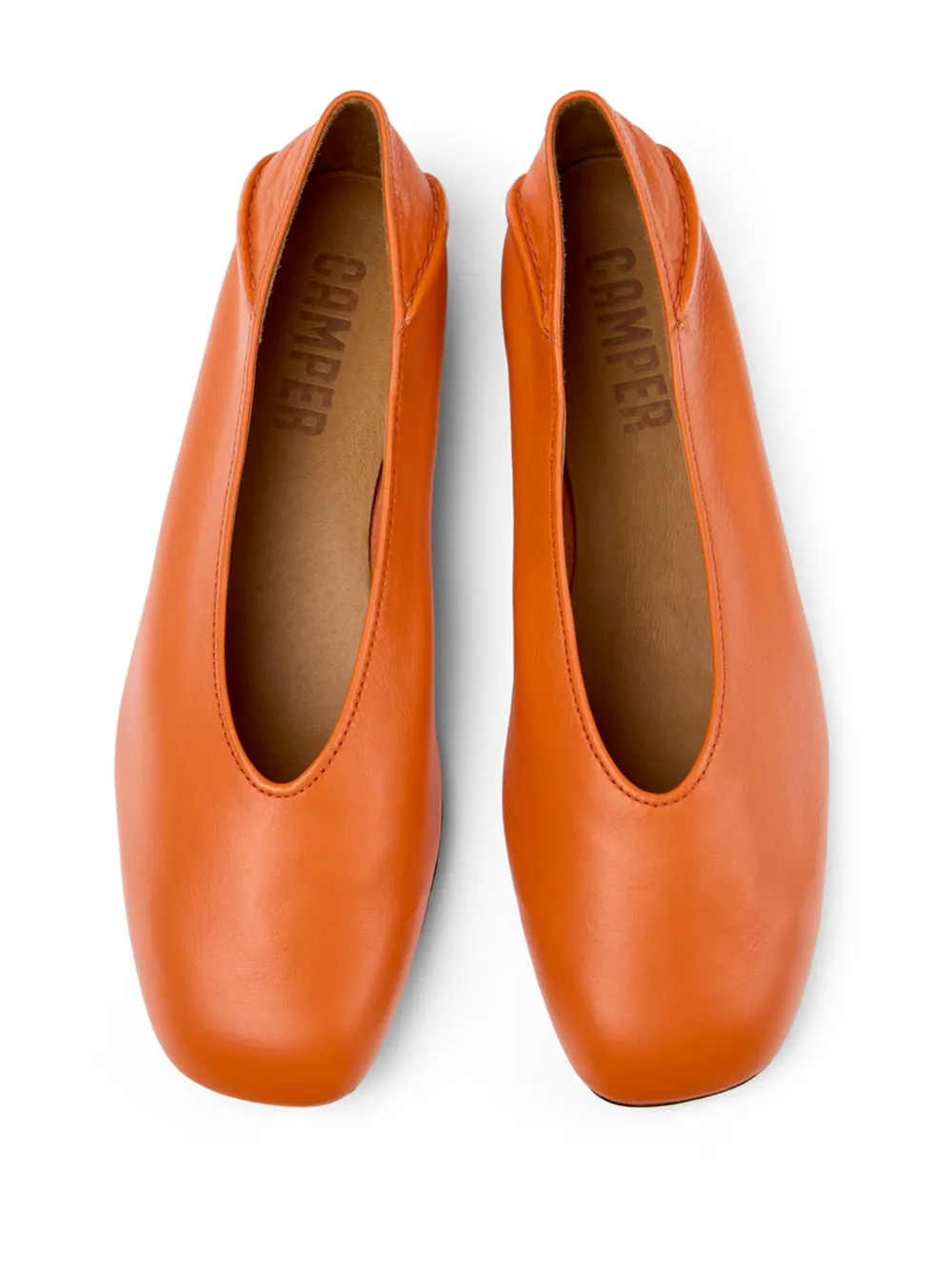 Camper Casi Myra leather ballerina shoes Orange
