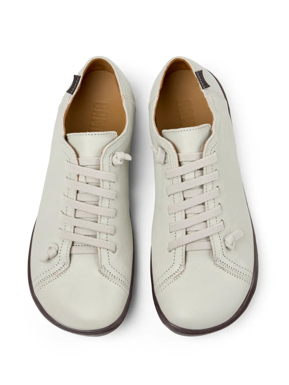 Shop Camper Peu Cami Leather Lace-up Shoes In Neutrals