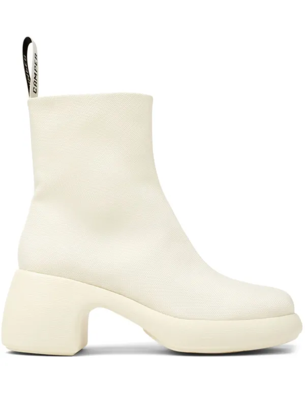 Camper Thelma II 67mm Chunky Heel Boots White