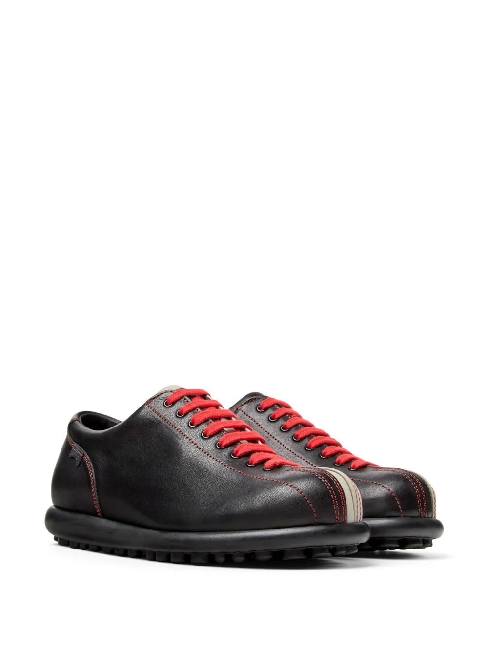 Camper Pelotas Ariel Hella leren veterschoenen - Zwart