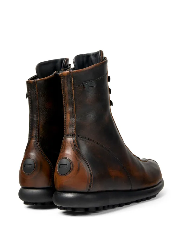 Camper Ariel lace up Leather Boots Brown FARFETCH AO