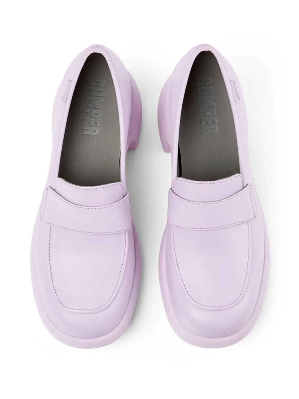 Camper Thelma II 68mm leather loafers Purple