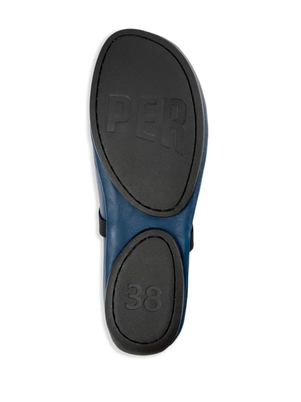 Camper Right Nina Leather Ballerina Shoes | Blue | FARFETCH CA