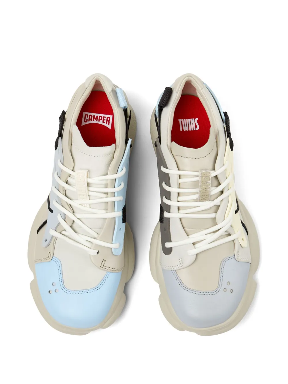 Camper Karst panelled leather sneakers Neutrals