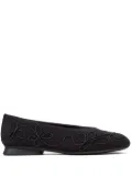 Camper Casi Myra embroidered ballerina shoes - Black