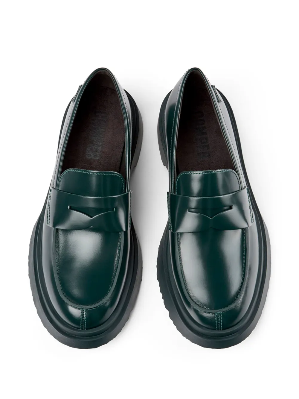 Camper Walden logo-tag loafers Green