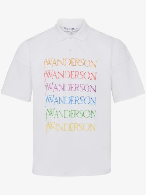 JW Anderson logo-print cotton polo shirt