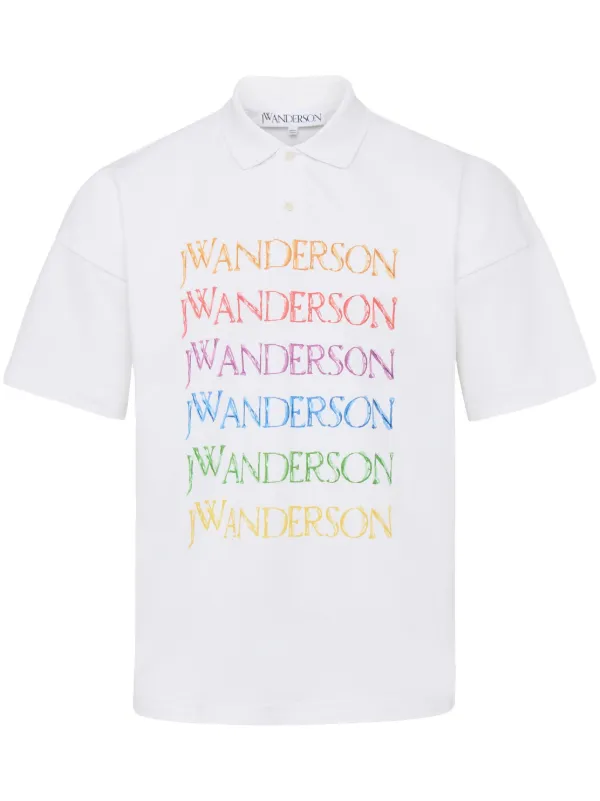 JW Anderson ロゴ ポロシャツ | ホワイト | FARFETCH JP