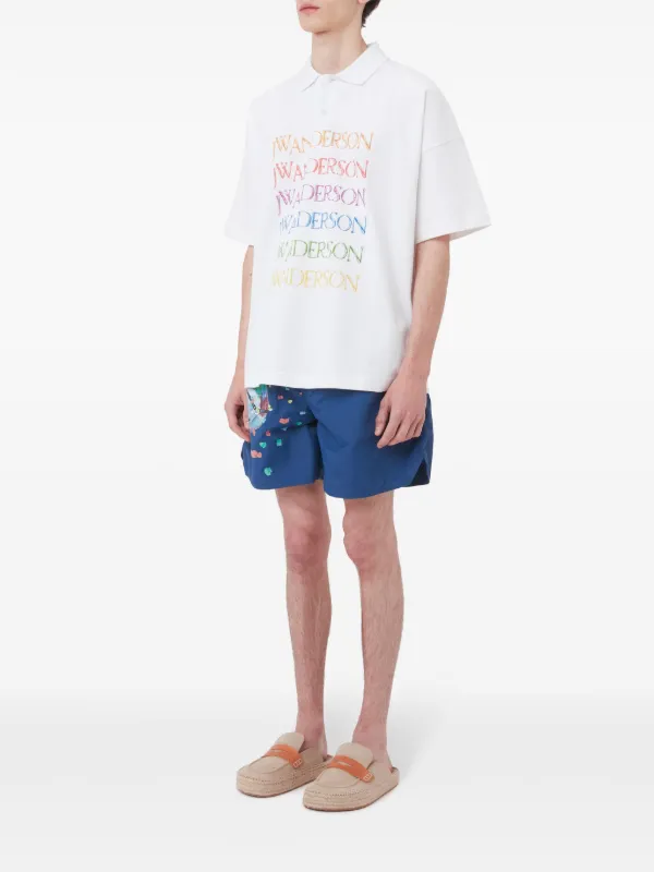 JW Anderson ロゴ ポロシャツ | ホワイト | FARFETCH JP