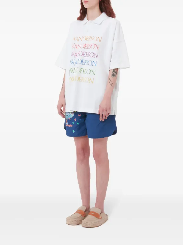 JW Anderson ロゴ ポロシャツ | ホワイト | FARFETCH JP