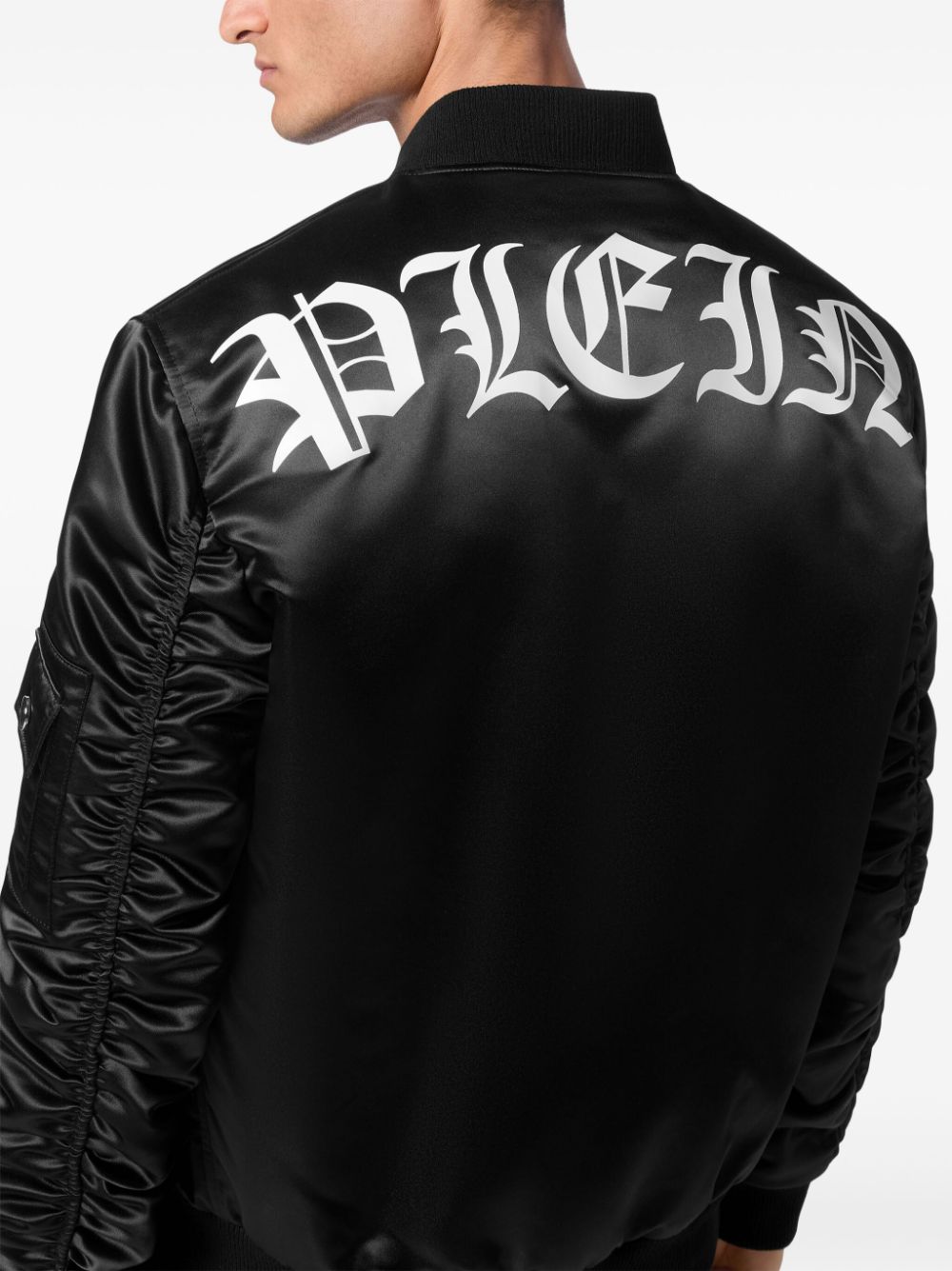 Shop Philipp Plein Top Gun Bomber Jacket In Black