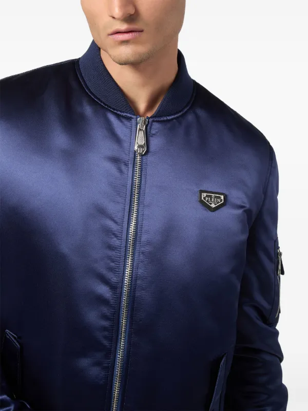 Philipp Plein Top Gun Bomberjacke Blau FARFETCH DE