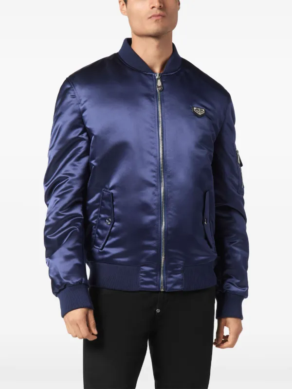 Philipp Plein Top Gun Bomberjacke Blau FARFETCH DE