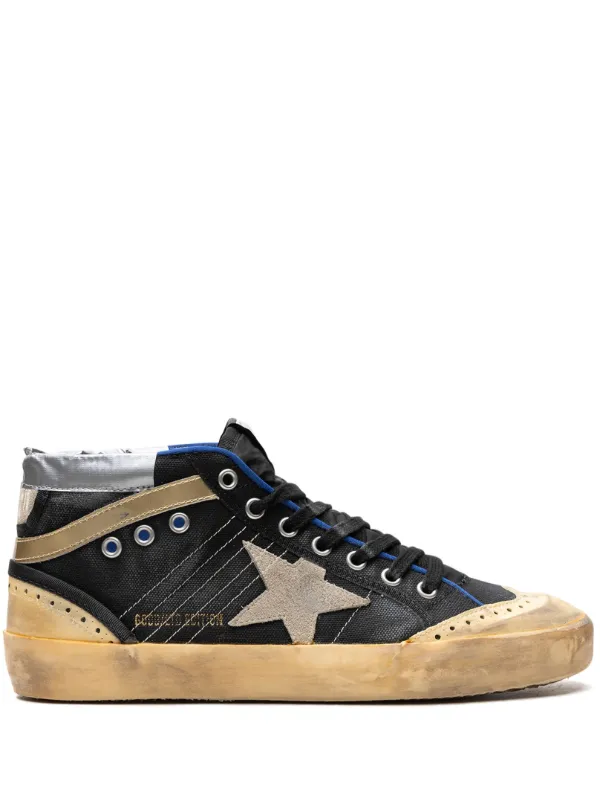 Golden Goose Mid Star Black Ice Vanilla Gold Sneakers Schwarz FARFETCH DE