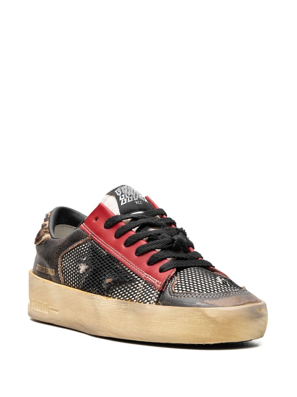 Shop Golden Goose Stardan "black/red/leopard/brown" Sneakers In Schwarz