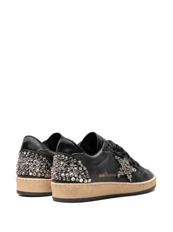 スニーカー Golden Goose Sneakers Ball Star Withe Black With Glitter Golden Goose Ball Star Sneaker White Leather/Gold/Black