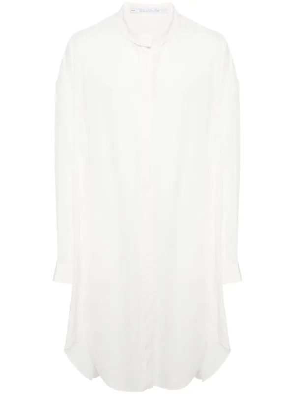 Julius drop-shoulder Poplin Shirt | White | FARFETCH IN