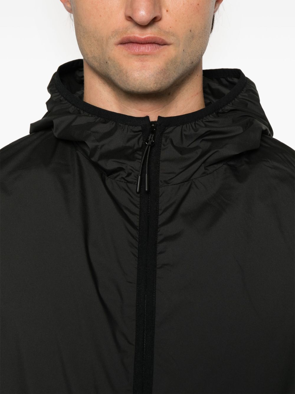 Shop Hiking Patrol Windproof Hooded Jacket In Black