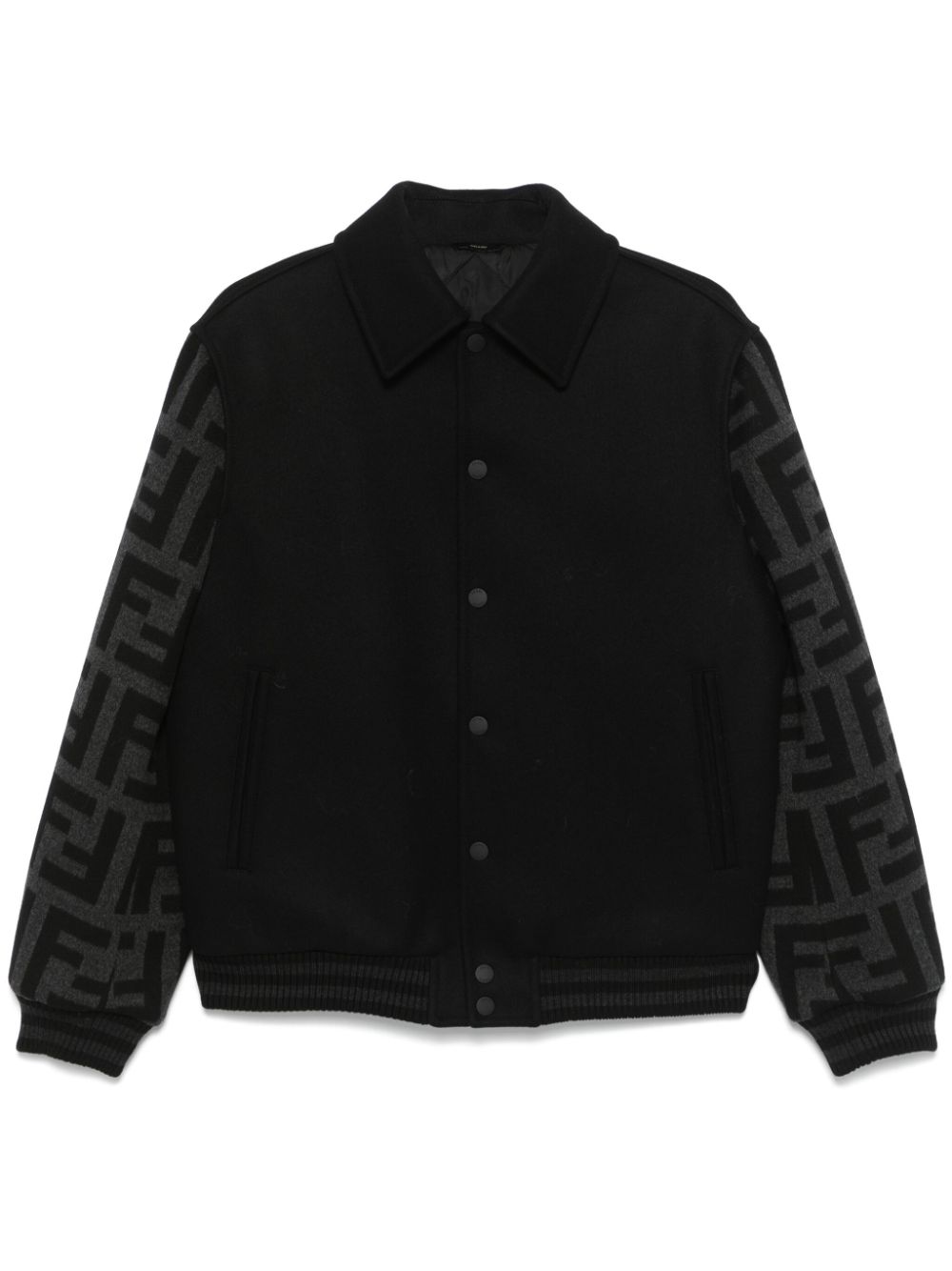 FENDI FF motif Bomber Jacket Black FARFETCH IE