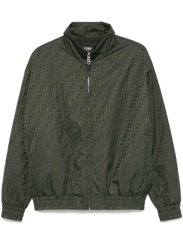 FENDI FF Padded Bomber Jacket Green FARFETCH IE