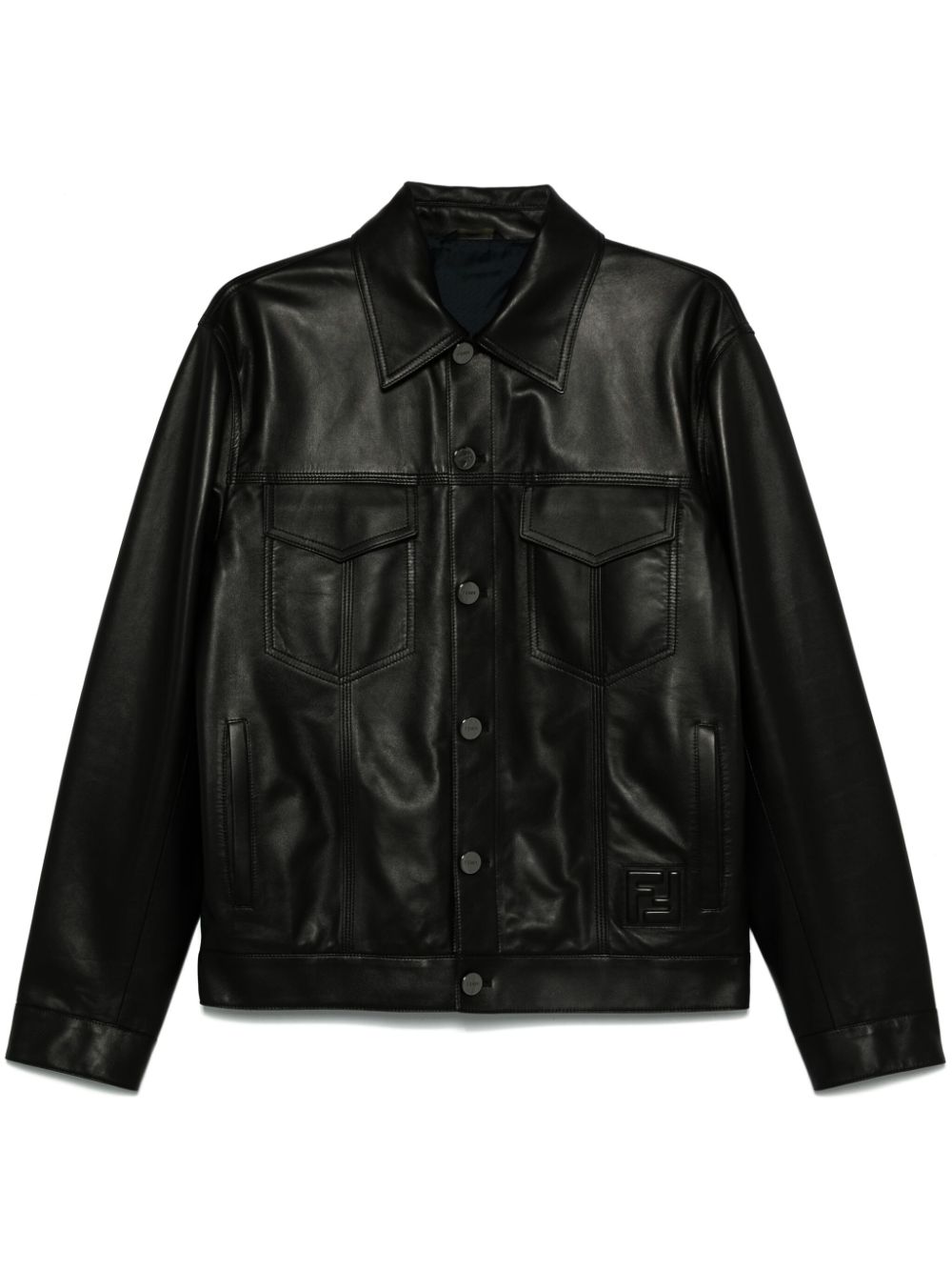 FENDI leather jacket - Black