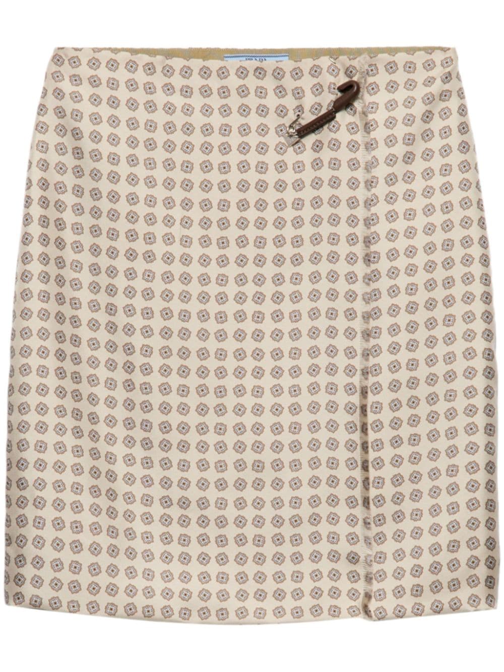 Prada Rock mit Print - Nude