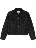 GANNI zebra.print denim jacket - Black