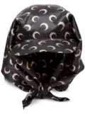 Marine Serre Crescent Moon silk cap - Black