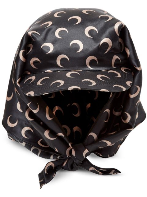 Marine Serre gorra de seda Crescent Moon