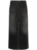 MM6 Maison Margiela denim midi skirt - Grey