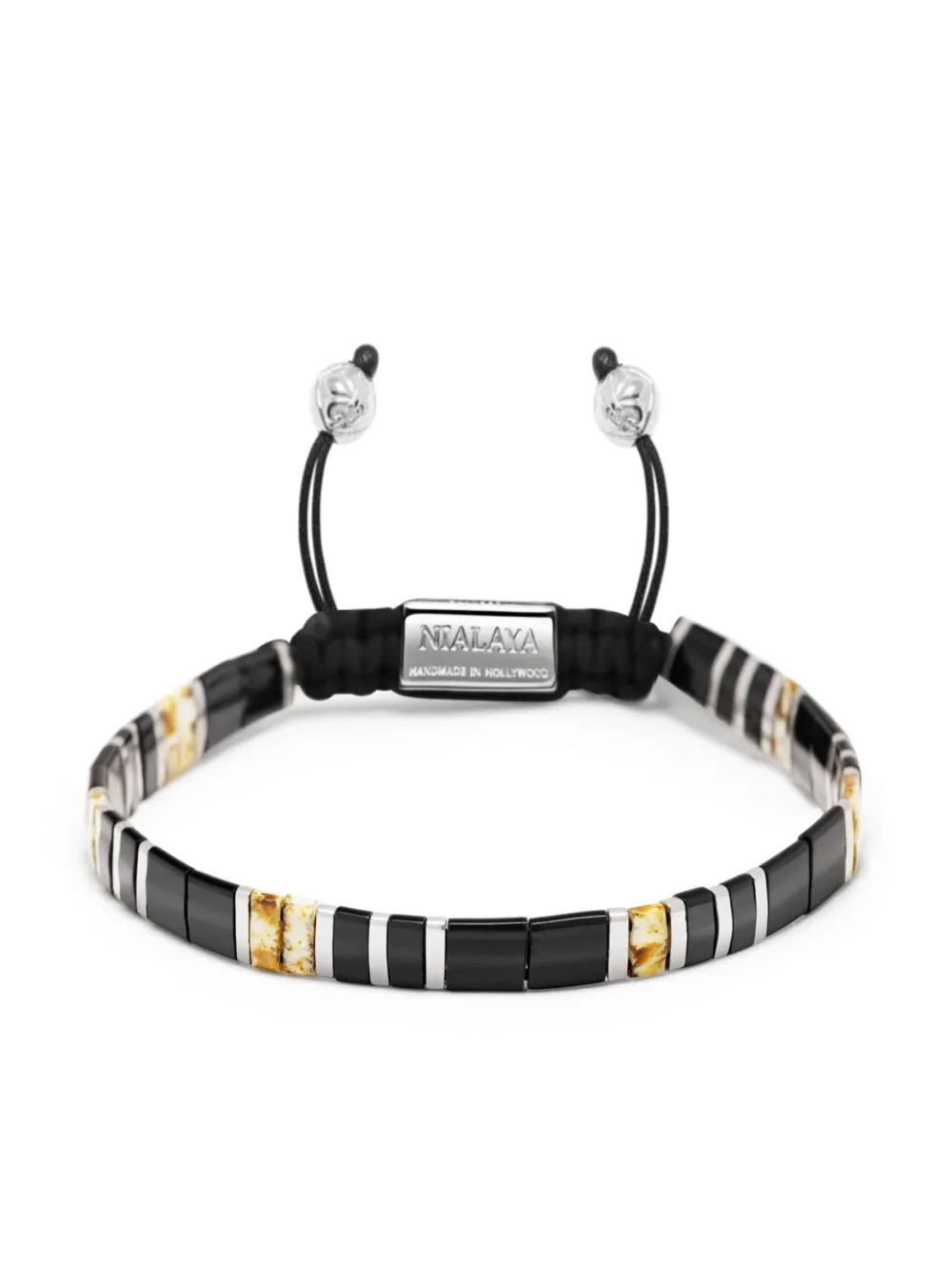 Nialaya Jewelry ロゴプレート ブレスレット - ブラック Nialaya Jewelry ロゴプレート ブレスレット - ブラック