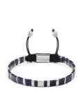Nialaya Jewelry logo-engraved beaded bracelet - Blue