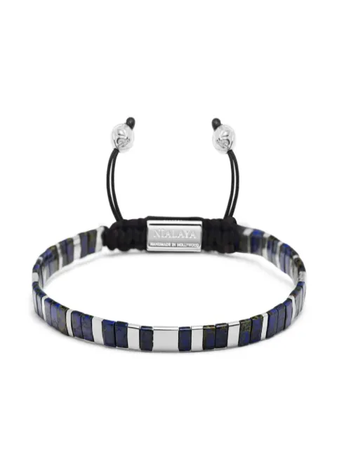 Nialaya Jewelry logo-engraved beaded bracelet