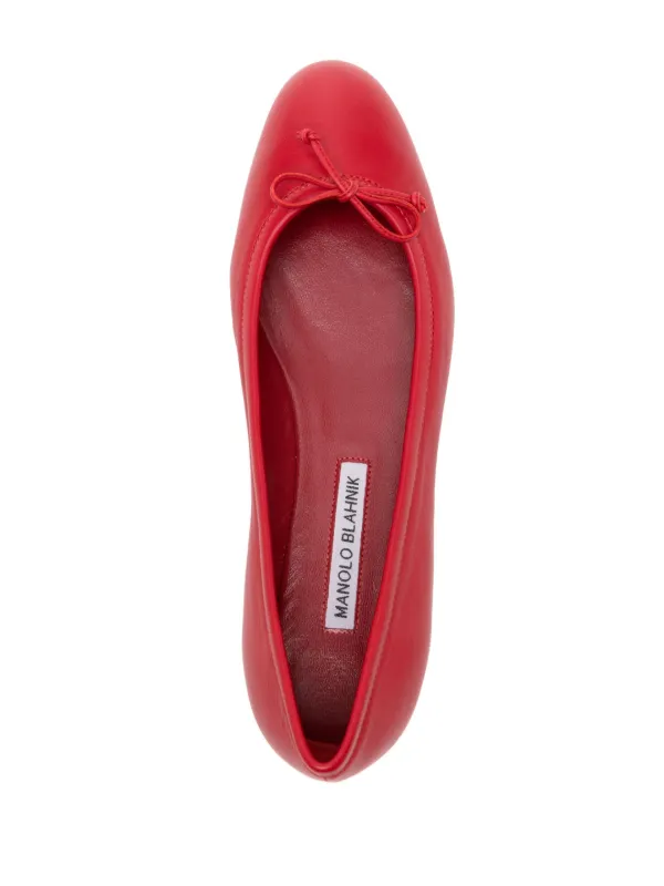 Manolo Blahnik Veralli フラットシューズ | レッド | FARFETCH JP Manolo Blahnik Veralli フラットシューズ | レッド | FARFETCH JP