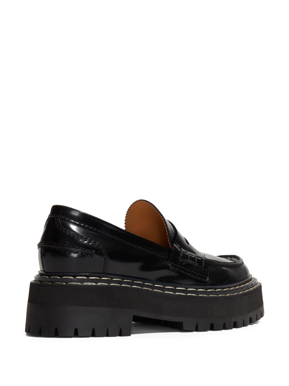 Proenza Schouler Leren loafers Zwart