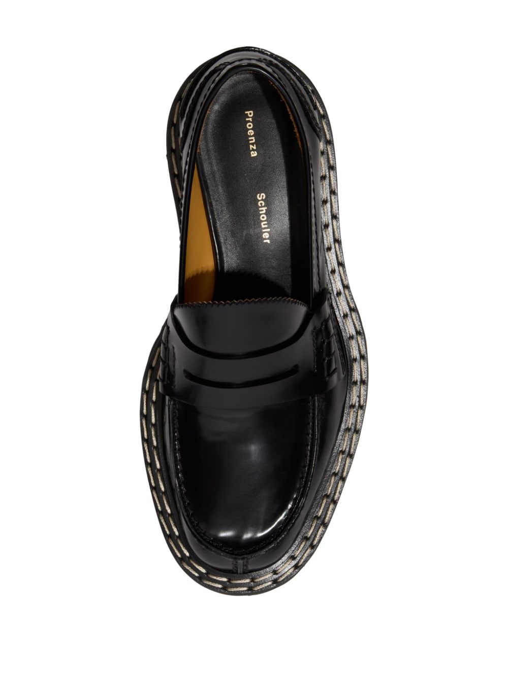 Shop Proenza Schouler Chunky Leather Loafers In Black