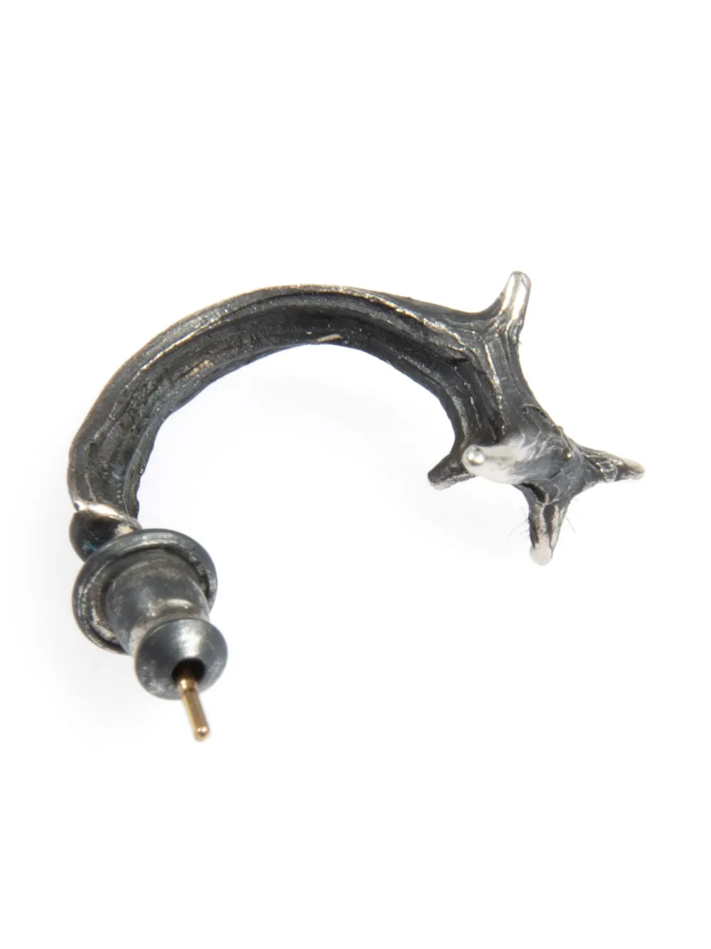 Oxidised-Finish Single Hoop Earring