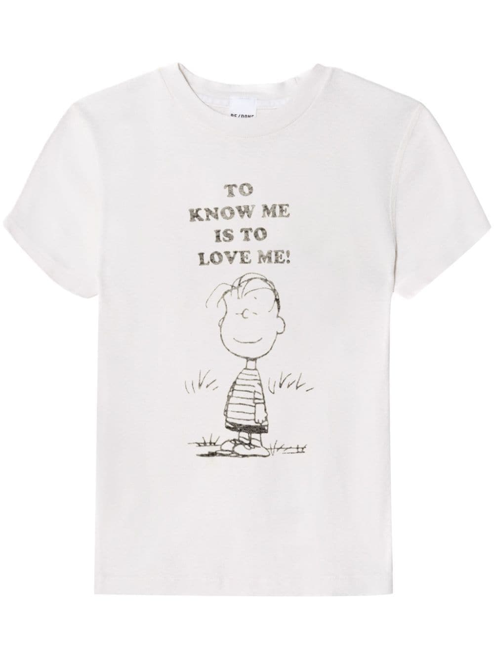 Shop Re/done '90s Linus Baby T-shirt In Neutrals