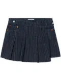 RE/DONE pinstripe wrap mini skirt - Blue
